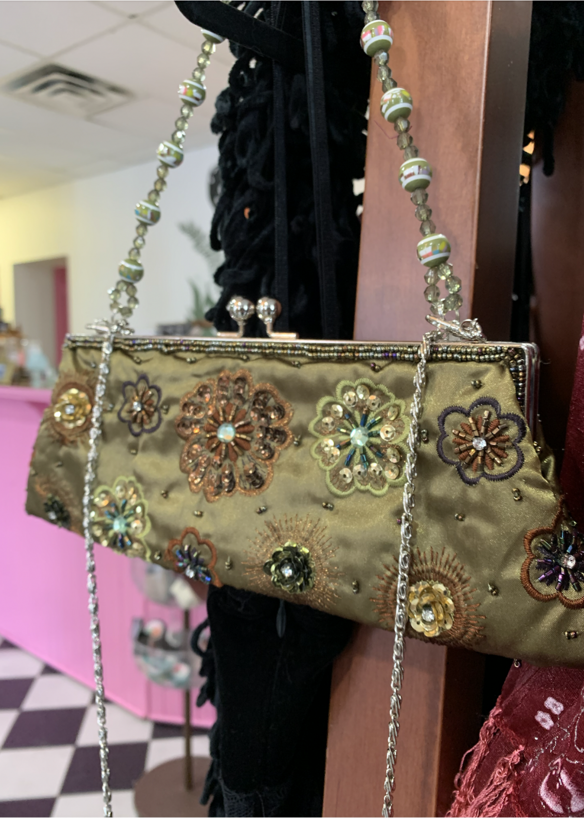 Floral Embellished Handbag