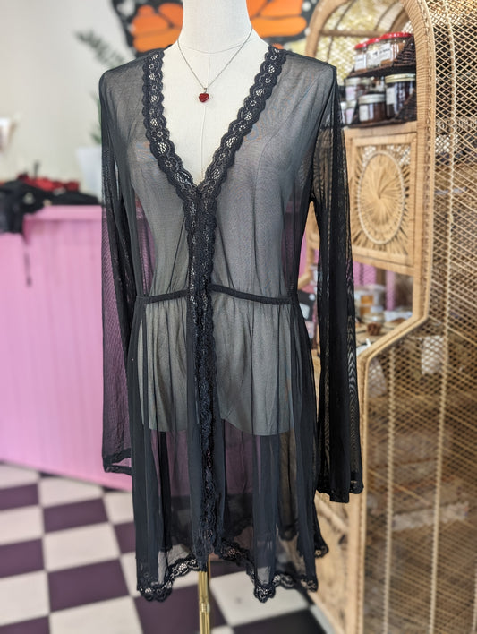 Sheer lingerie cover up