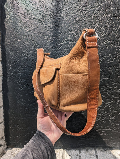 Vintage fossil leather shoulder bag