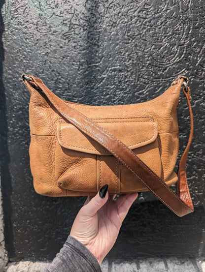 Vintage fossil leather shoulder bag