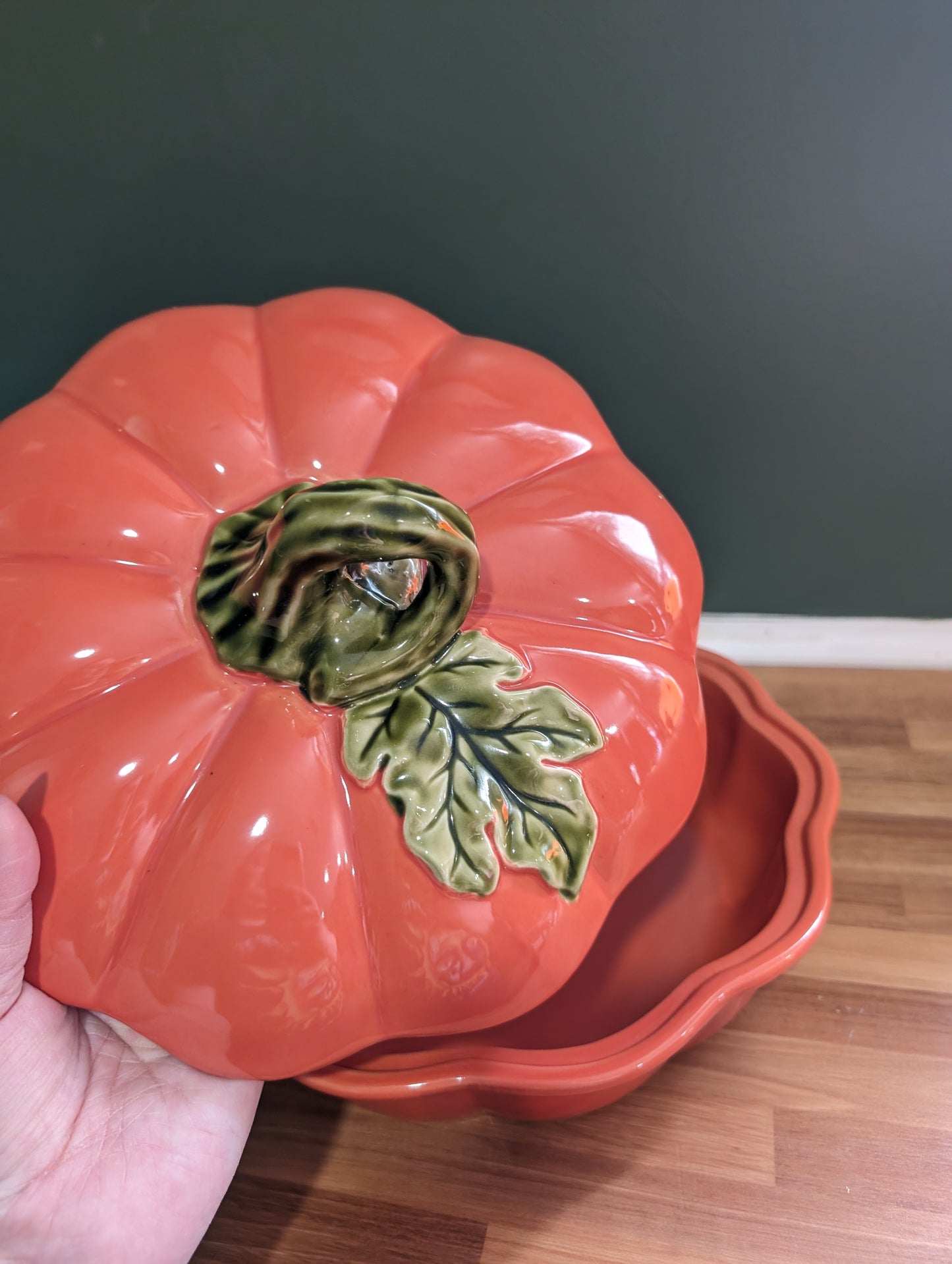 Ceramic Pumpkin Pie Dish