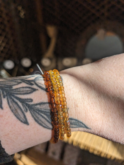 Vintage beaded 3pc bracelet set