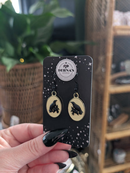 Crow earrings