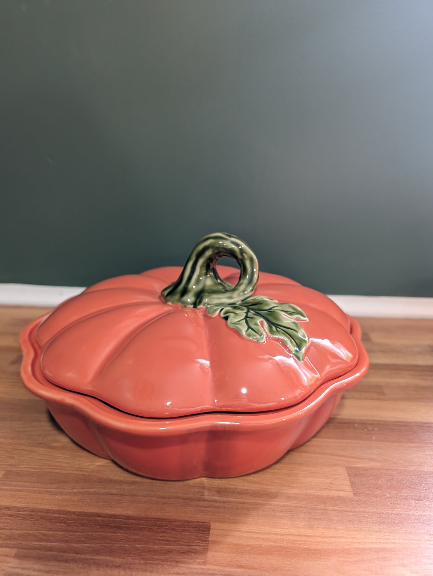 Ceramic Pumpkin Pie Dish