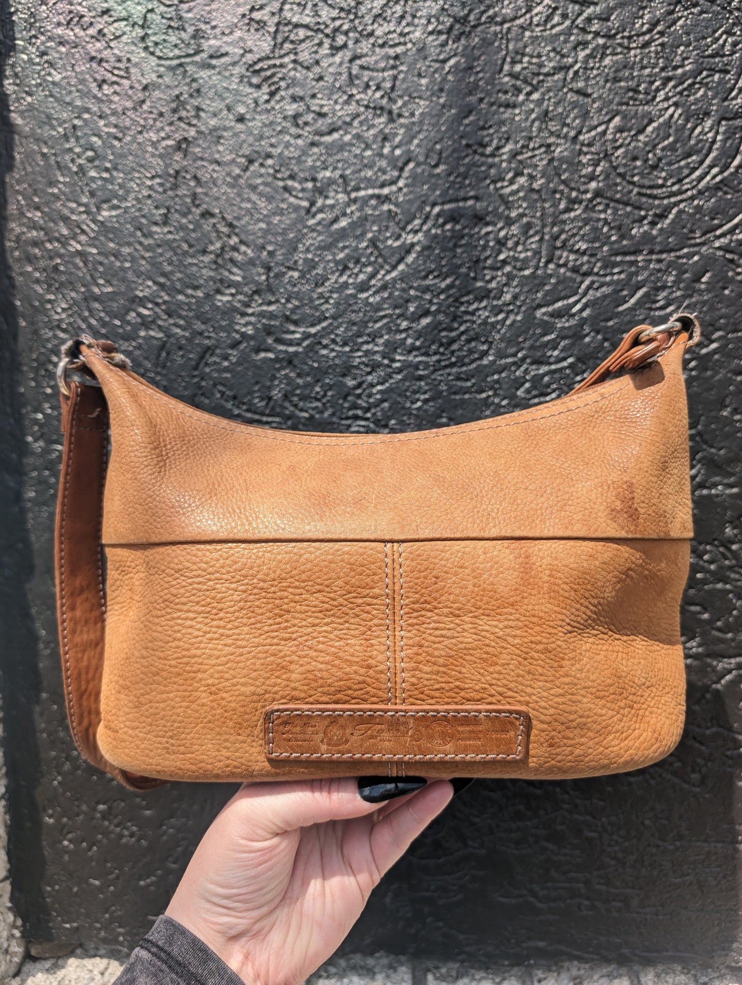 Vintage fossil leather shoulder bag